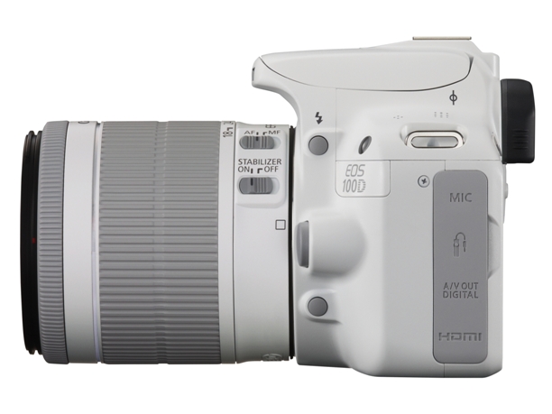 EOS 100D EF-S 18-55 IS STM WHITE SIDE LEFT