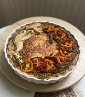 Quiche se třemi druhy &scaron;panělsk&eacute;ho s&yacute;ra