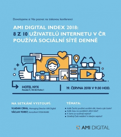 Osm z deseti uživatelů internetu použ&iacute;v&aacute; soci&aacute;ln&iacute; s&iacute;tě denně