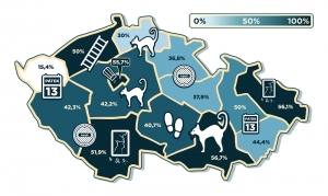 P&aacute;tek třin&aacute;ct&eacute;ho se bl&iacute;ž&iacute;, kde se ho boj&iacute; nejv&iacute;ce, ukazuje mapa pověrčivosti