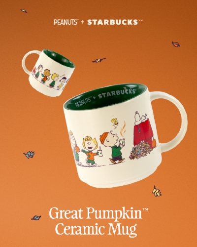Snoopy m&iacute;ř&iacute; do Starbucks. Novou podzimn&iacute; kolekci doplňuj&iacute; d&yacute;ně, kočky a sběratelsk&eacute; doplňky