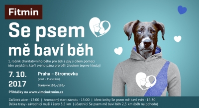 Charitativn&iacute; běh &bdquo;Fitmin Se psem mě bav&iacute; běh&ldquo; ve Stromovce. Pro každ&eacute;ho dvounožce i čtyřnožce!