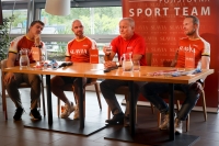 Lyžařsk&eacute; legendy Řez&aacute;č s Gjerdalenem ambasadory cyklistick&eacute;ho z&aacute;vodu Kr&aacute;l 50. rovnoběžky