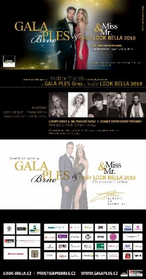 Gala Ples Brno 2018 a finále soutěže Miss &amp; Mr. Look Bella 2018