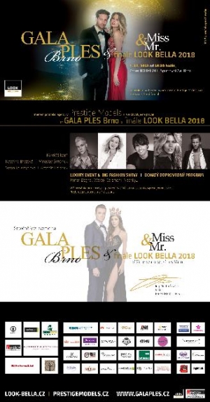 Gala Ples Brno 2018 a fin&aacute;le soutěže Miss &amp; Mr. Look Bella 2018